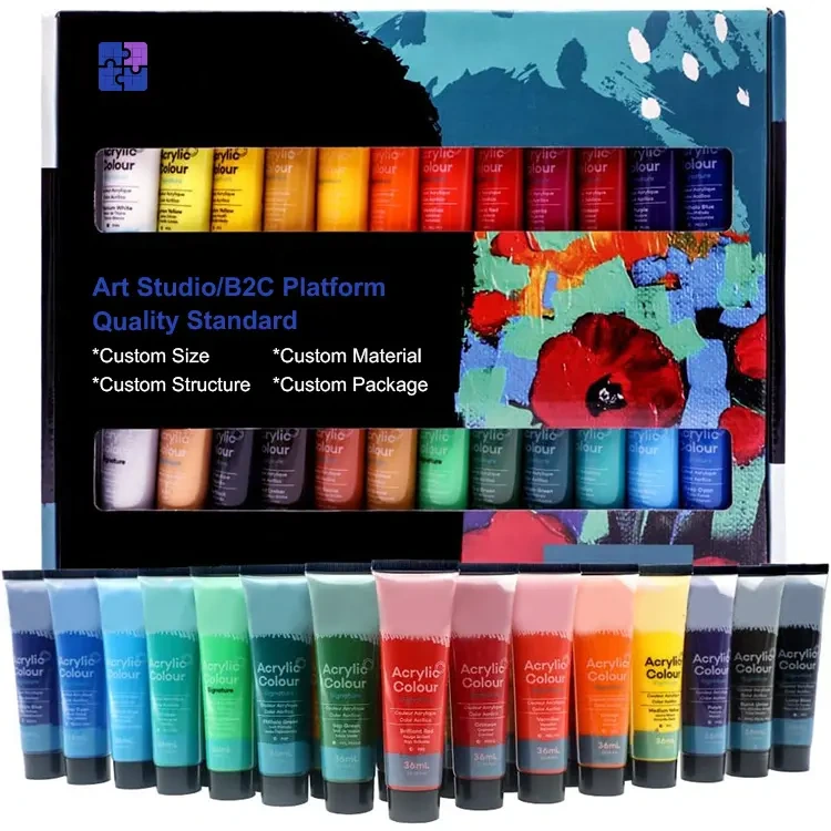 สีอะคริลิคท่อพลาสติก